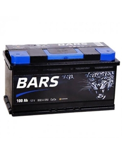 Автомобильный аккумулятор BARS 100 Ач 6СТ-100.0 VL, обратная полярность Барс