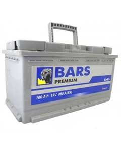 Автомобильный аккумулятор BARS Premium 100 Ач 6СТ-100.0 VL, обратная полярность Барс
