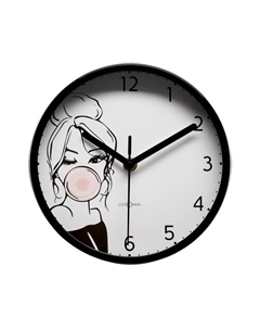 Часы настенные, d-20 см, интерьерные, "Девушка", бесшумные Соломон