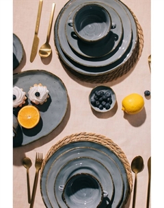 Блюдо сервировочное Alpine Frost, 33×22.8×2.5 см, овальное, фарфор, голубовато-серый Magistro