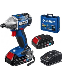 Гайковерт GB-250-22, аккумуляторный, 20 В, 2х2 Ач, 3 скор. вр., 3900 уд/мин, 280 Нм Зубр