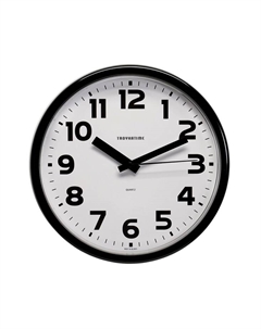 Часы настенные, серия: Классика, плавный ход, d=22.5 см, черные Troykatime