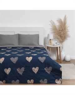 Покрывало 2 сп Golden hearts 180*210±5см, микрофайбер, 100% п/э Lovelife