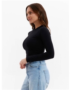 Лонгслив женский : Basic line, чёрный, размер 48 Minaku