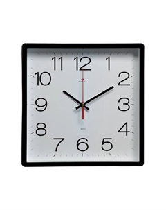 Часы настенные, интерьерные, бесшумные, 30×30 см, черные Рубин