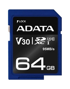 Карта памяти Premier Pro ASDX64GUI3V30S-R SDXC 64GB Adata