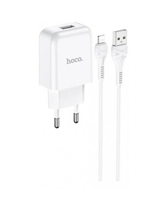 Сетевое зарядное N2 Lightning (белый) Hoco