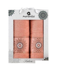 Набор полотенец Sahra 50x90/70x140 11627 (оранжевый) Merzuka