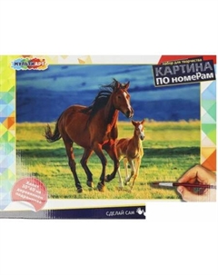 Картина по номерам Лошади CANV30X40-MULTI19 Multiart