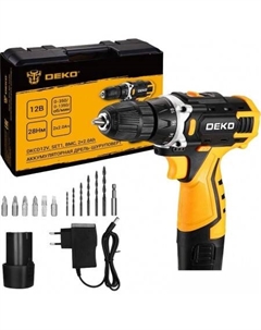 Дрель-шуруповерт DKCD12V Set1 083-1022 (с 2-мя АКБ, кейс) Deko