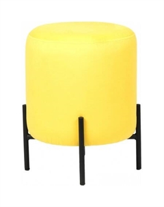 Пуфик Орегон Лайт (горчичный/черный, велюр) Ввр