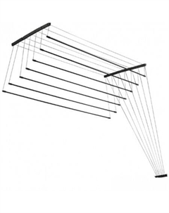 Сушилка для белья Потолочная 7 прутьев Black Style 170 см (алюминий) Comfort alumin