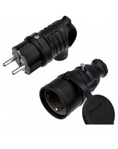 Розетка с вилкой 111-002-004 Rexant