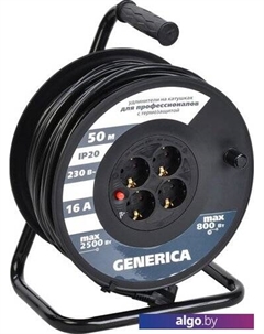 Удлинитель УК50 WKP20-16-04-50-G (50 м, черный) Generica