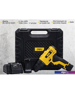 Дрель-шуруповерт DL-DZ12-E2D1 102880 (с 2-мя АКБ, кейс) Deli