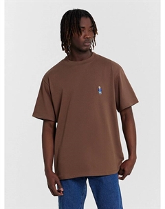 Футболка мужская коричневая с вышивкой на груди в виде медведя Mark formelle