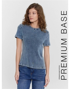 Футболка женская синяя с обработкой "эйсид" Mark formelle