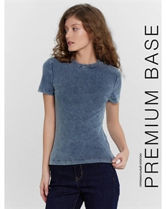 Футболка женская синяя с обработкой "эйсид" Mark formelle