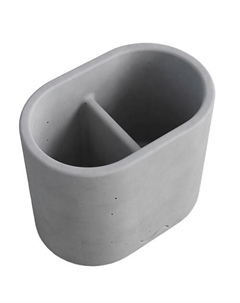 Стакан для ванной комнаты Astrid Duo для зубных щеток, бетон, серый матовый Musko