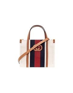 Сумка Cotton With Canvas And Leather Trim Tote Bag Shopping Bag Gucci