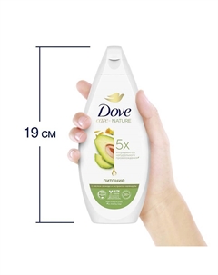 Гель-крем для душа Питание с маслом авокадо и экстрактом календулы Care by Nature Dove