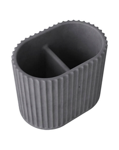 Стакан для ванной комнаты Chloe Duo для зубных щеток, бетон, графитовый матовый Musko