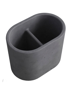 Стакан для ванной комнаты Astrid Duo для зубных щеток, бетон, графитовый матовый Musko