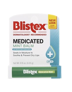 Бальзам для губ Medicated мятный SPF 15 Blistex