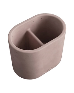 Стакан для ванной комнаты Astrid Duo для зубных щеток, бетон, розовый матовый Musko