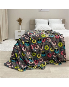 Плед Donat, 160×200 см, серый, микрофибра, 200 г/м² Belezza