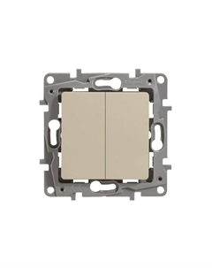 Механизм переключателя Etika Plus, 2 клавиши, СП, слоновая кость Legrand