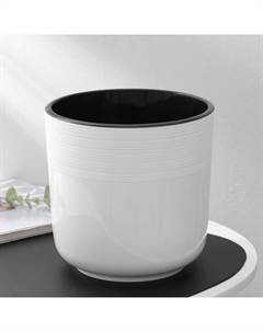 Кашпо для цветов со вставкой «Линель», 4,5 л, d=19 см, h=19 см, пластик, белое Альтернатива