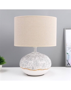 Настольная лампа «Камелия» Е27 40 Вт бело-серый 27.5×27.5×39.5 см Risalux