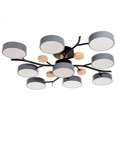 Люстра 1316/9GR LED 216 Вт 3000-6000К серый 87×87×17 см Bayerlux