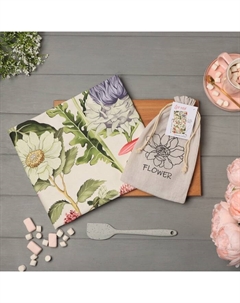 Набор подарочный Flower: полотенце 40×73 см, лопатка Этель