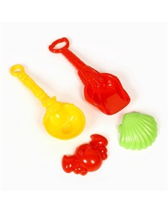 Игрушки для песочницы, машина, лопатки, формочки, набор 6 шт., МИКС Uztoy