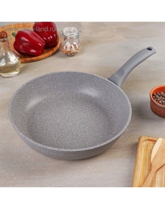 Сковорода, d=26 см, h=6 см, антипригарное покрытие, алюминий, серая Kukmara