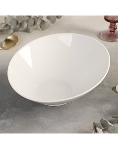 Салатник фарфоровый White Label, 750 мл, цвет белый Доляна