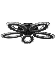 Люстра с ПДУ 1095/5BK LED 190Вт диммер черный 62х62х10 см Bayerlux