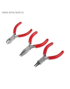 Набор инструментов, круглогубцы, длинногубцы и бокорезы, обрезиненные рукоятки, 80 мм Lom