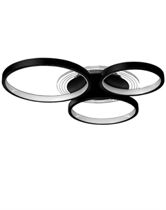 Люстра с ПДУ "Монро" 4хLED 120Вт 3000-6000К черный 56х46х7 см Bayerlux