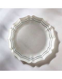 Тарелка «Элис», d=21 см, стекло, цвет платиновый Akcam