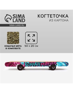 Когтеточка из картона с кошачьей мятой «Котики Forever» Пушистое счастье