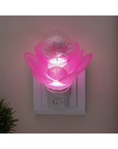 Ночник "Розовый цветок" LED 8х8х12 см Risalux