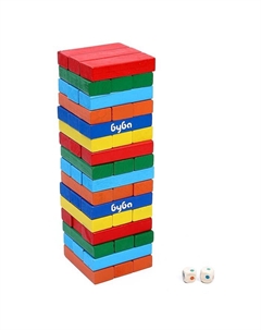 Настольная игра пирамидка деревянная башня «Буба» Играем вместе