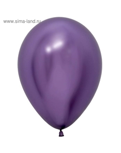 Воздушные шары латексные 12" Reflex, 50 шт., хром, фиолетовые Sempertex