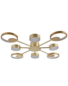 Люстра с ПДУ 2301/8GD LED 160Вт 3000-6000К золото 93х93х8 см Bayerlux