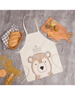 Фартук «» Be Brave, 40×50 см, 50% п/э, 50% лён Этель