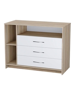 Комод c 4 ящиками kids Simple 2110, 505×1130×865 мм, вяз-белый Polini