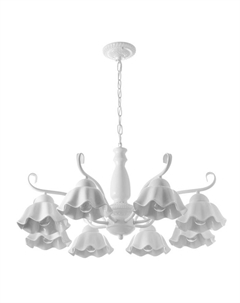 Люстра «Лукреция» 8хЕ27 40 Вт белый 88×88×37-72 см Bayerlux